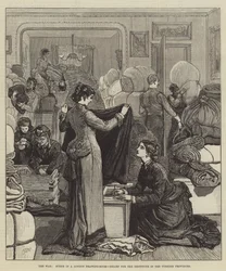 The War, Scene in a London Drawing-Room, Relief for the Destitute in the Turkish Provinces